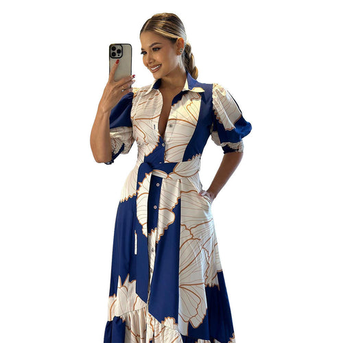 Short-sleeved Maxi Dress