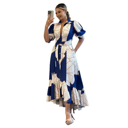 Short-sleeved Maxi Dress